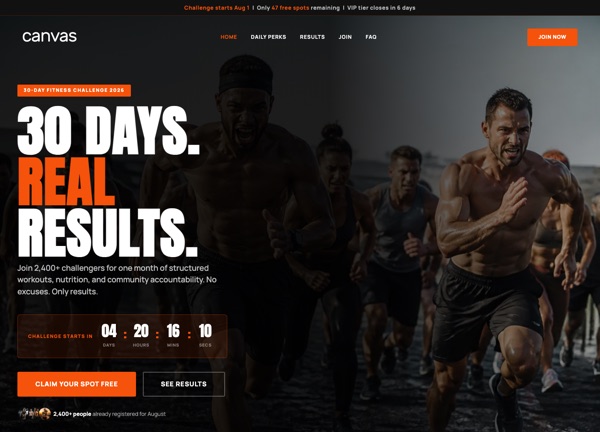 Fitness Challenge Niche Demo
