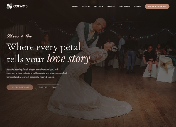 Wedding Florist Niche Demo